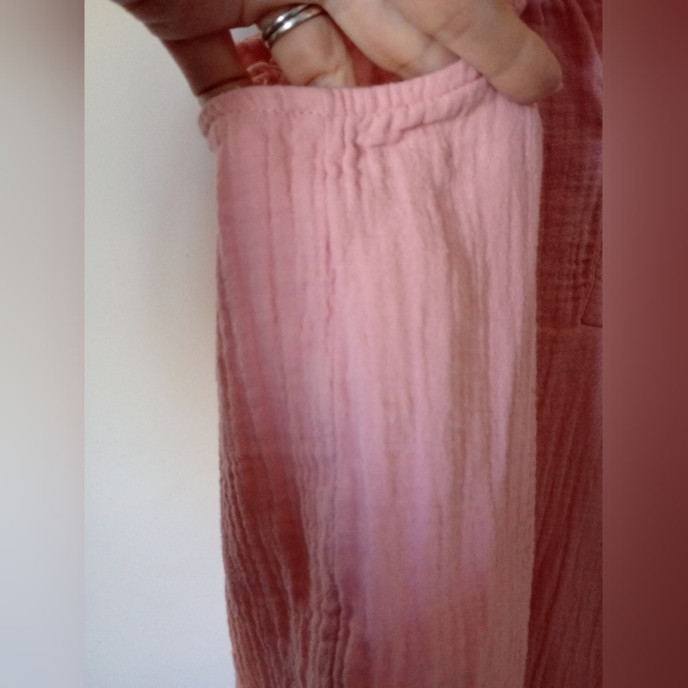 J. Crew Soft Pink Guaze Ruffle Trim Top Size Medium - Picture 6 of 11